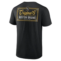 Men's Fanatics Black Boston Bruins Original Six Label T-Shirt