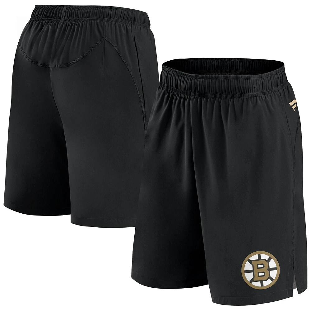 Short de performance technique noir Boston Bruins Fanatics pour homme