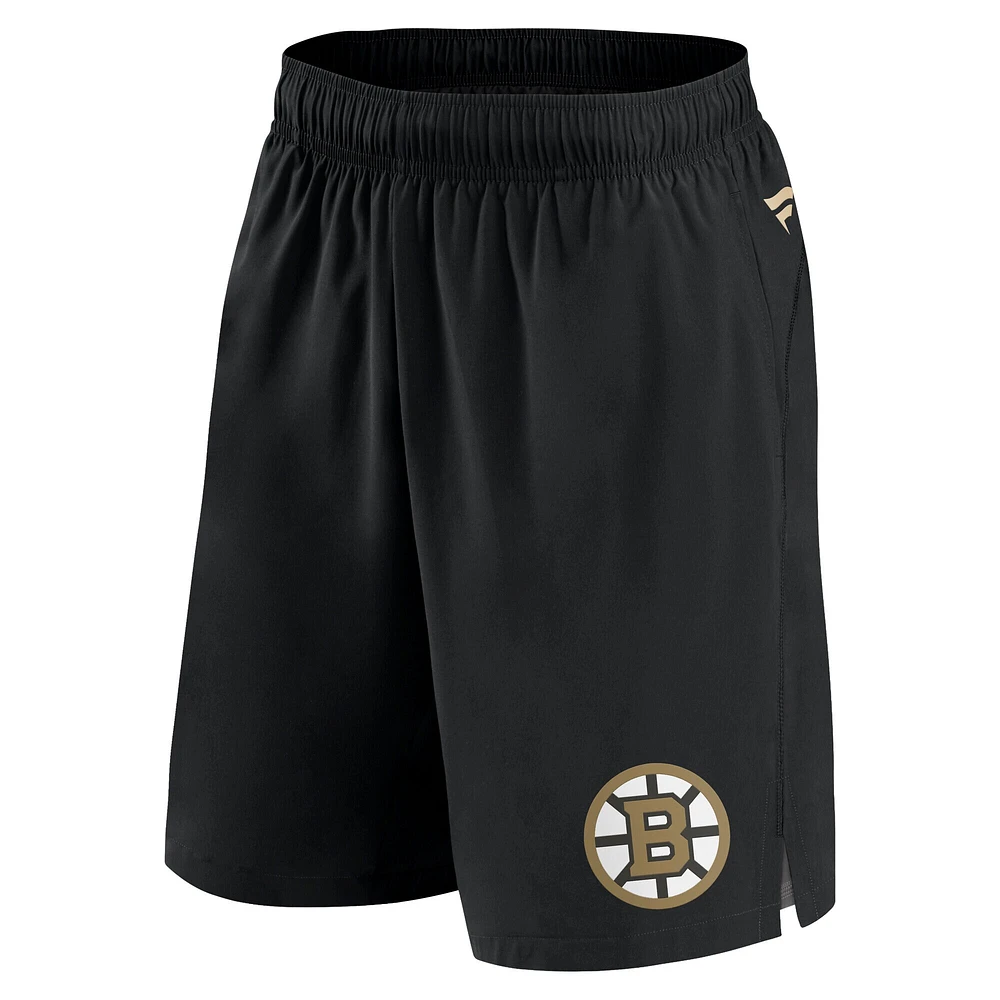 Short de performance technique noir Boston Bruins Fanatics pour homme
