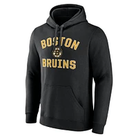 Men's Fanatics Black Boston Bruins Victory Arch Pullover Hoodie