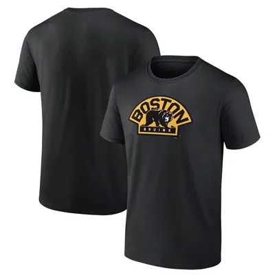 Boston Bruins Fanatics Branded Shoulder Patch Logo T-Shirt - Black
