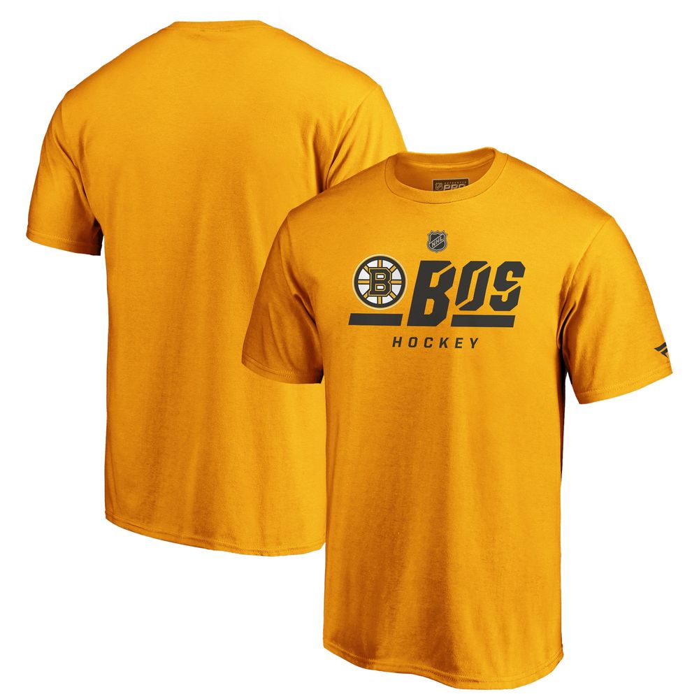 Women's Fanatics Branded Gold Boston Bruins Jersey Long Sleeve