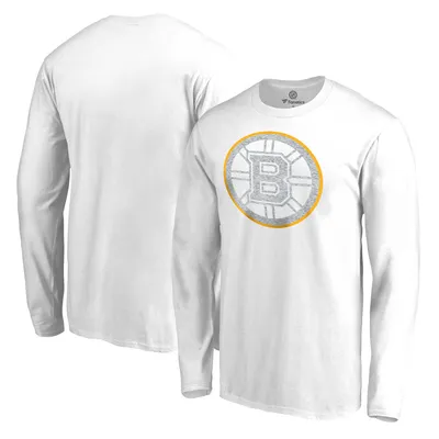 Boston Bruins Fanatics Branded White Out Long Sleeve T-Shirt