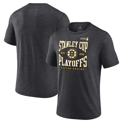 Men's Fanatics Charcoal Boston Bruins 2022 Stanley Cup Playoffs Wraparound T-Shirt