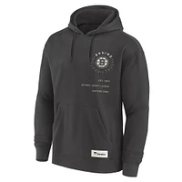 Men's Fanatics Charcoal Boston Bruins Future Ground Info Pullover Hoodie