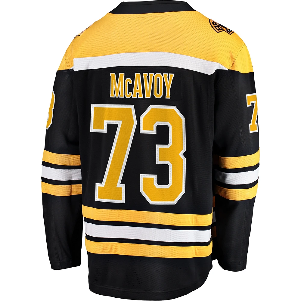 Fanatiques pour hommes de marque Charlie McAvoy Black Boston Bruins Breakaway - Maillot joueur