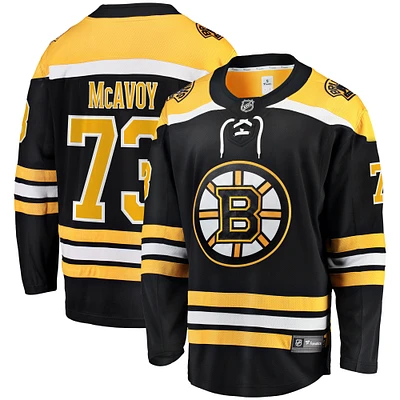 Fanatiques pour hommes de marque Charlie McAvoy Black Boston Bruins Breakaway - Maillot joueur