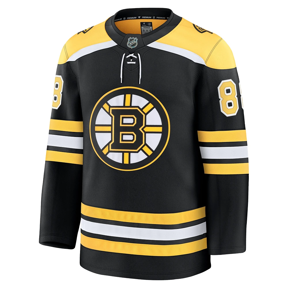 Men's Fanatics David Pastrnak Black Boston Bruins Home Premium Jersey