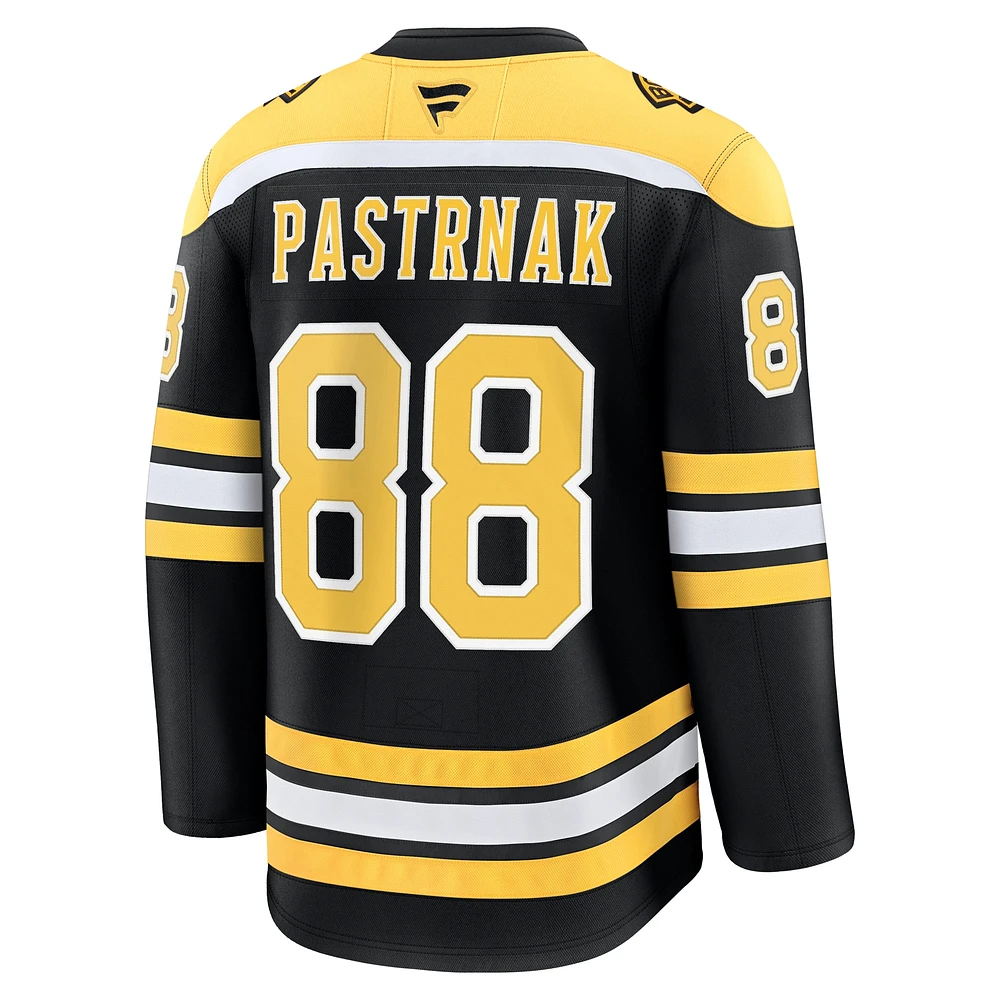 Men's Fanatics David Pastrnak Black Boston Bruins Home Premium Jersey