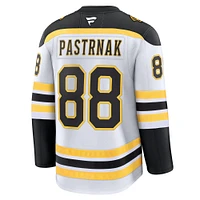 Men's Fanatics David Pastrnak White Boston Bruins Away Premium Jersey