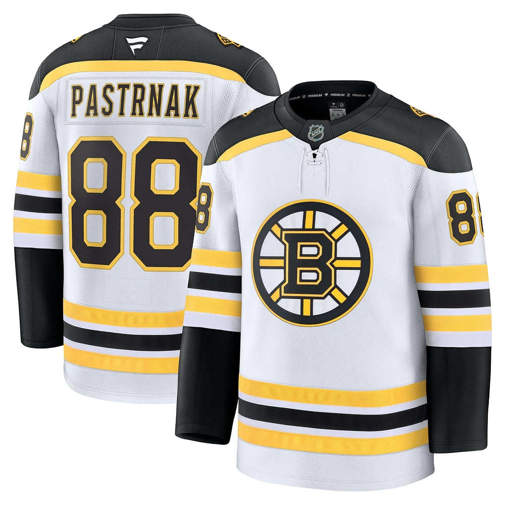 Maillot extérieur Premium blanc des Bruins de Boston Fanatics David Pastrnak pour hommes