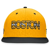 Casquette Snapback authentique Pro des Bruins de Boston Fanatics or/noir pour hommes