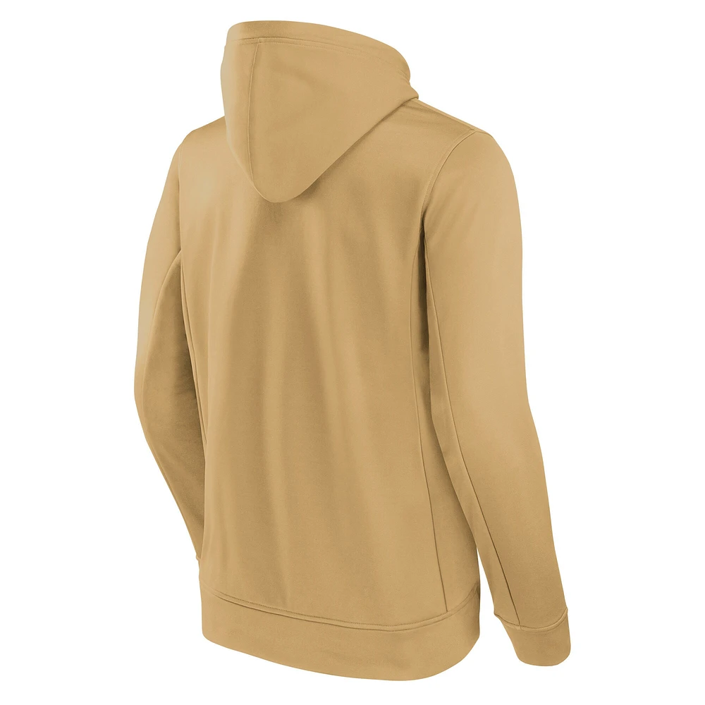 Men's Fanatics Gold Boston Bruins Authentic Pro Fleece Pullover Hoodie