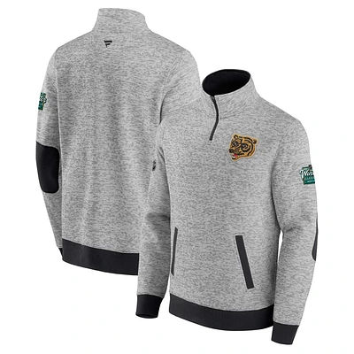 Haut à quart de zip authentique Pro la Classique d'hiver LNH 2023 des Bruins Boston Fanatics gris pour hommes