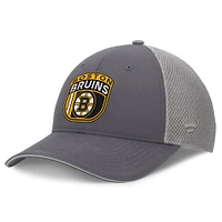 Men's Fanatics Gray Boston Bruins Authentic Pro Home Ice Trucker Adjustable Hat