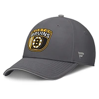 Casquette Fanatics grise pour homme des Bruins de Boston à domicile Ice Flex