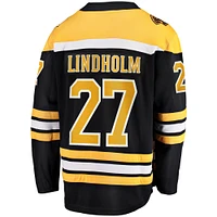 Maillot de joueur échappé à domicile Fanatics Hampus Lindholm pour hommes, noir, Bruins Boston