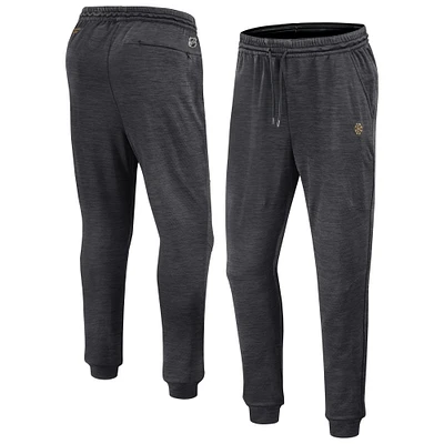 Pantalon de survêtement en polaire authentique Fanatics Heather Charcoal Boston Bruins pour homme