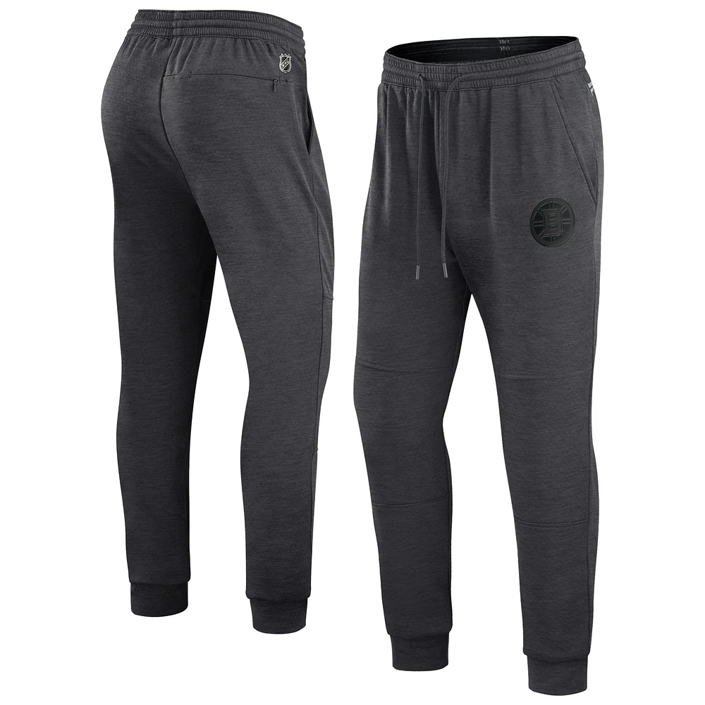 Pantalon de survêtement authentique Pro Road Jogger Fanatics Heather Charcoal pour hommes des Bruins Boston