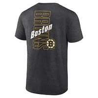 T-shirt Backbone Fanatics Heather Charcoal pour hommes des Bruins de Boston