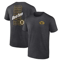 T-shirt Backbone Fanatics Heather Charcoal pour hommes des Bruins de Boston