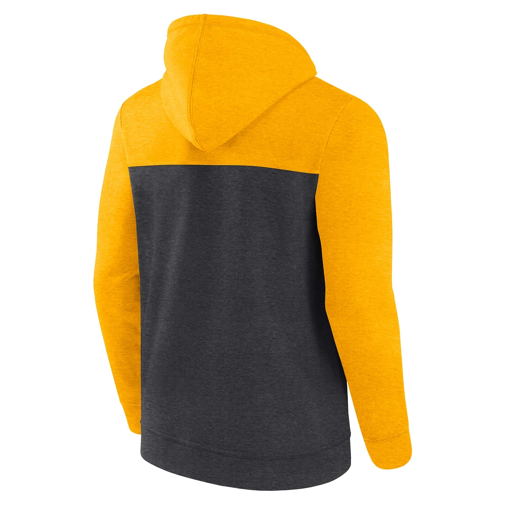 Sweat à capuche entièrement zippé pour hommes Fanatics Heather Charcoal Boston Bruins Down and Distance