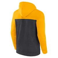 Sweat à capuche entièrement zippé pour hommes Fanatics Heather Charcoal Boston Bruins Down and Distance