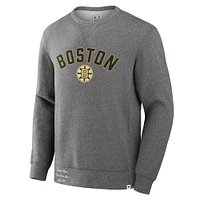 Sweat-shirt en polaire légendaire Fanatics Heather Grey pour homme, collection Decades des Bruins de Boston