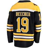 Fanatics John Beecher pour hommes, noir, maillot de joueur échappé à domicile des Bruins Boston