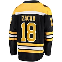 Maillot de joueur échappé à domicile des Bruins Boston Fanatics Pavel Zacha noir pour hommes