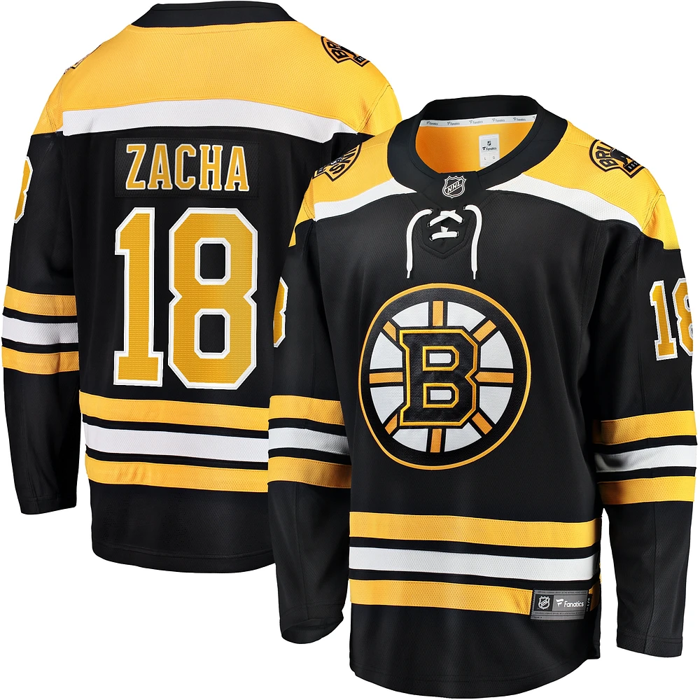 Men's Fanatics Pavel Zacha Black Boston Bruins Home Breakaway Player Jersey