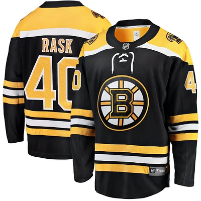 Maillot Fanatics Tuukka Rask pour hommes, noir, Breakaway Home des Bruins de Boston