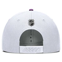 Men's Fanatics White Boston Bruins Authentic Pro Hockey Fights Cancer Adjustable Hat