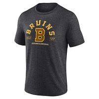 Men's  Heather Charcoal Boston Bruins Centennial The Early Years Tri-Blend T-Shirt