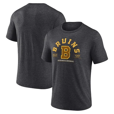 T-shirt tri-blend pour homme Boston Bruins Centennial The Early Years, couleur anthracite