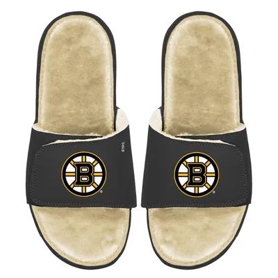 Boston Bruins ISlide Faux Fur Slide Sandals