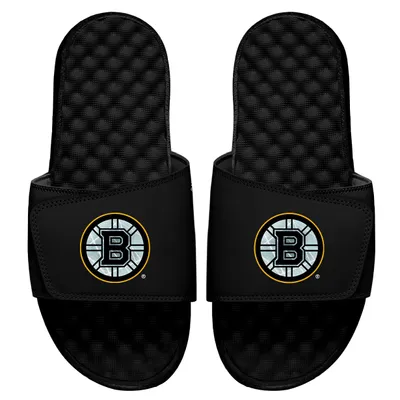 Boston Bruins ISlide Ice Clipping Mask Slide Sandals - Black
