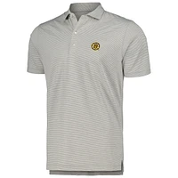 Men's johnnie-O Gray Boston Bruins Lyndon Striped Jersey Polo