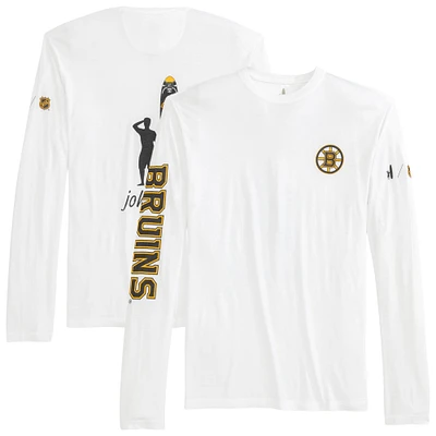 T-shirt à manches longues Adam des Bruins de Boston blanc Johnnie-O pour homme