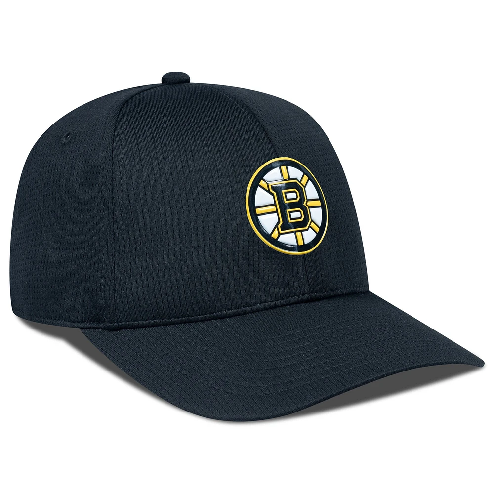Men's Levelwear Black Boston Bruins Zephyr Insignia Core Structured Adjustable Hat