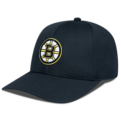 Men's Levelwear Black Boston Bruins Zephyr Insignia Core Structured Adjustable Hat