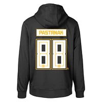 Levelwear pour hommes David Pastrnak Noir Boston Bruins Podium Nom et numéro Pull à capuche