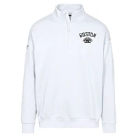 Men's Levelwear  White Boston Bruins Murray City Capsule Quarter-Zip Sweatshirt