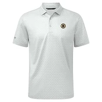 Polo System Insignia Core blanc pour homme de Levelwear des Bruins Boston