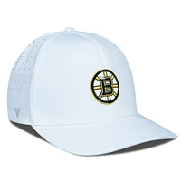 Casquette Zeta Insignia Core Flex blanche pour homme des Bruins de Boston Levelwear
