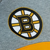 Sweat à capuche Mitchell & Ness pour hommes, noir/gris, entraîneur-chef des Bruins de Boston