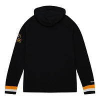 Sweat à capuche raglan légendaire du 100e anniversaire des Bruins de Boston noir Mitchell & Ness pour hommes