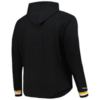 Sweat à capuche raglan légendaire Big & Tall des Bruins de Boston noirs Mitchell Ness pour hommes