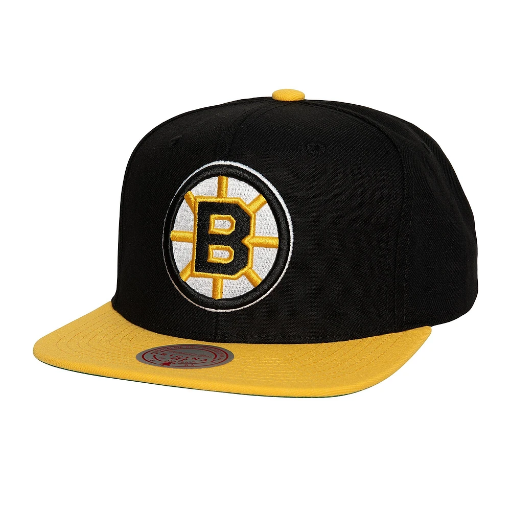 Casquette Snapback Core Team Ground 2.0 des Boston Bruins de Mitchell & Ness pour homme, noir