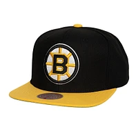 Casquette Snapback Core Team Ground 2.0 des Boston Bruins de Mitchell & Ness pour homme, noir